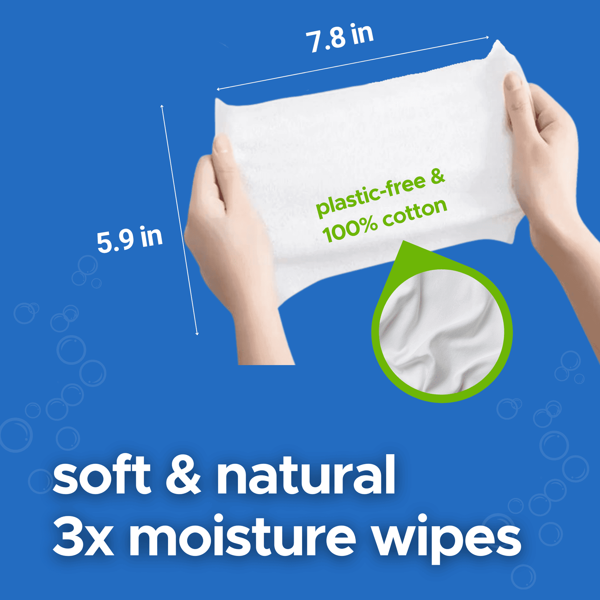 Blissmile Wipes With 100% Water - Unscented & Individually Wrapped